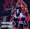 [ADOPTABLE] / Magma Cerberus Protogen by Sheecktor