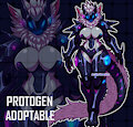 [ADOPTABLE] / Antimatter Alien Protogen by Sheecktor