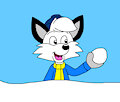 Stanley the Fox with a Snowball by CartoonFoxArt2002