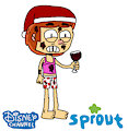 Red Wine All Over Santa Ollie Allen Picture by Disney Channel and Sprout