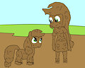 Applejack and pony in mud 2