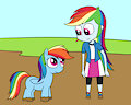 Rainbow Dash and pony in mud 1