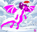 DragonWolf Mangled Christmas [Rowserlot1993] by MangledTheArcticWolf