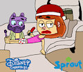 Santa Ollie Allen Putting on Lipstick Picture by Disney Channel and Sprout
