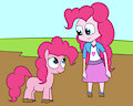 Pinkie Pie and pony together in mud 1