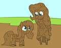 Fluttershy and pony together in mud 2