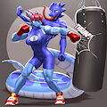 [C] Sapphire & Cobalt's Punching Bag Training by MykeGreywolf