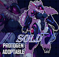 [ADOPTABLE] / Neon Specter Protogen by Sheecktor