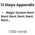 13 Steps Appendix by packwrwine