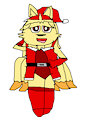 Anthro Ninetales In A Santa Leotard by jeremycrimson