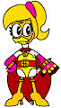 Scrooge McDuck in Girly Superheroine Costume