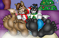 Two Festive Woofs by TheRedSkunk
