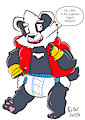 Bradley The Badger In Diaper by Friar
