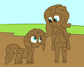 Sunset Shimmer and pony together in mud 2