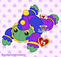 Clown Frog Beanie Baby by dandyliondreamer