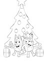 Free Christmas Coloring Page! Bluey and Bingo Heeler!