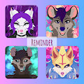 [REMINDER] Lineless Icons Commissions! by MommyShide