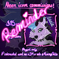 [REMINDER] Neon Icons Commissions by MommyShide