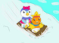 Poke-Snow Sledding -By SkunkyGussy-