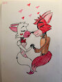 Foxy X Mangle (Gift for Misse-The-Cat) by JurassicWorldGirl