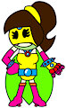 Green Bomberman in Girly Sexy Superheroine Costume