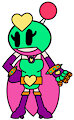 Pretty Bomberman in Sexy Superheroine Costume