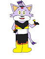 Blaze In A Black Superheroine Costume