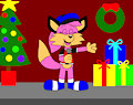Becky the Fox Singing on the christmas stage