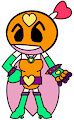 Pink Bomberman in Sexy Superheroine Costume