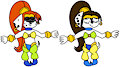 Dizzy and Dee Dee Dalmatian in Belly Dancer Outfits by DemonFuego48