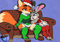 Judy and Nicky's cuddle christmas by catonium
