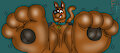 Scoobys Toesie Toes up close by TheRedSkunk