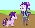 Starlight glimmer and pony together in mud 1