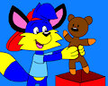 Alex the Fox Found a Teddy Bear in the Christmas Present by CartoonFoxArt2002