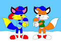Alex and Billy Licking a Snow Cones by CartoonFoxArt2002