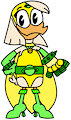 Della Duck in Superheroine Costume by DemonFuego48