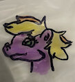 Rubber Glove MLP Doodle - random purple earth pony