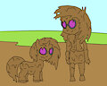 Vinyl Scratch and pony together in mud 2