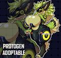 [ADOPTABLE] / Chubby Fluffion Protogen