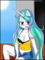 Celestia's day off by ZephyFoxy