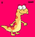 Lizard (Nature Cat) in Pink Animal Alphabet 1