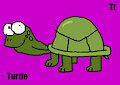 Turtle (Nature Cat) in Purple Animal Alphabet 1