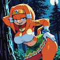 AI Tikal the Echidna Forest Pinup by FurryFan1989