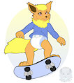 Skateboard Flareon -By Riley Elliot Kit- by DanielMania123