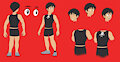 Jacob Painter with Workout clothes - Model Sheet