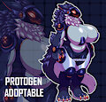 [ADOPTABLE] / Chubby BubblePaw Protogen by Sheecktor