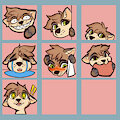 Otter emoji set by Elvche