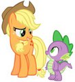 Applejack and Spike by MissyTheUnicorn