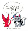 Devil and Angel Cat by GoldenJaguarKat
