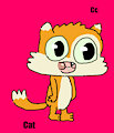 Orange Cat (The Bagel and Becky Show) in Pink Animal Alphabet 1